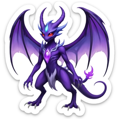Darkrai-Lunala-Haunter-Fakémon-hybrid-creature (full body)  sticker