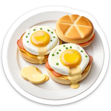 Eggs benedict with hollandaise sauce sticker