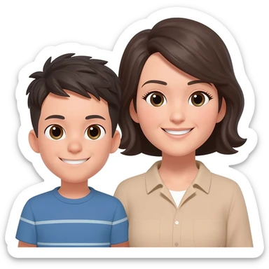 Make a mother and son duo sticker