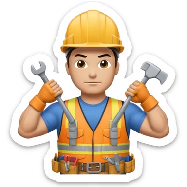 Batman as a construction worker  sticker