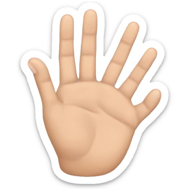 close all the fingers and open the ring finger to the little finger sticker