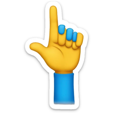 A hand emoji of letter “C” sticker