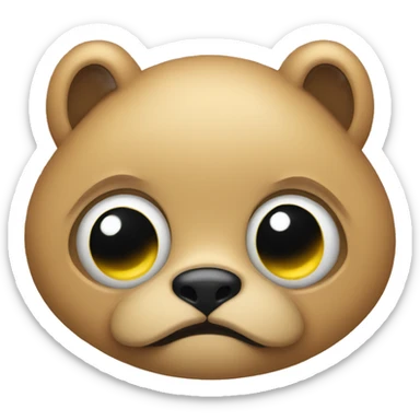 an animal covering its eyes sticker