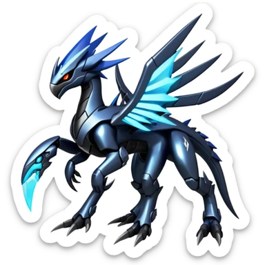 Punk’ish Edgy Futuristic Badass Dark Gothic Zekrom-Dialga-Aurorus-Amaura-Hybrid-Creature sticker