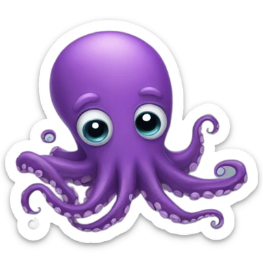 Very sad octopus  sticker