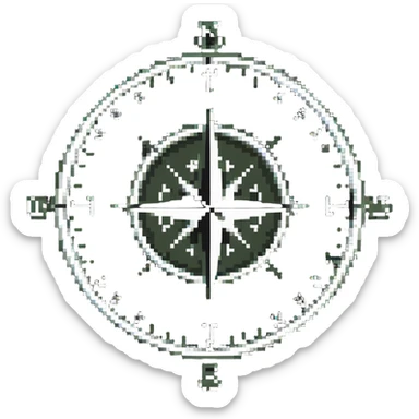 Army tactical compass with NATO symbol sticker