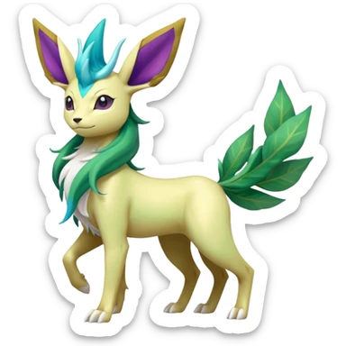 Suicune-Aurorus-Leafeon-Meganium-fusion (full body) sticker