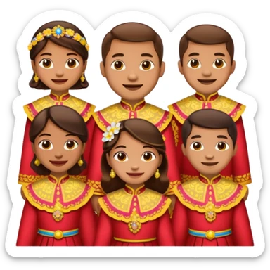 group of emoji Philippines style sticker