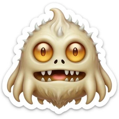 Beige fog monster   sticker