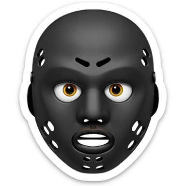 Masque de hockey de kanye west avec deux trous au dessus de la place de vision, et 6 trous en dessous de la place du nez without eyes and mouth  sticker