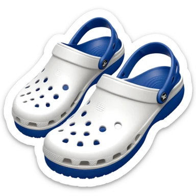 Pure white Crocs clogs, top-down angle, clean matte texture, ventilation holes visible, minimal lighting, dark neutral background, realistic product photo, no logos, no text. sticker