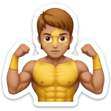 Male core muscles yellow default skin and hair sticker