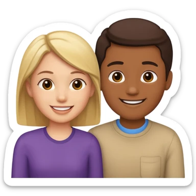 two people talking to eachother sticker