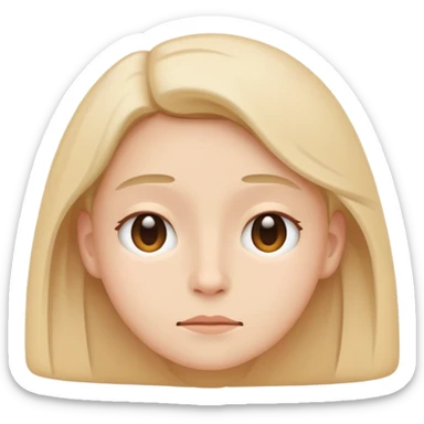 minimal flat emoji representing low energy,
soft facial expression,
slightly downward posture implied,
subtle dull pastel colors,
gentle and non-dramatic,
modern lifestyle tracking app aesthetic,
transparent background,
vector illustration sticker