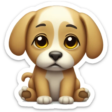 cute sad animal sticker