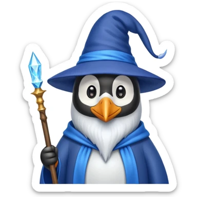 Penguin Wizard sticker