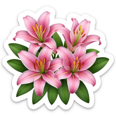 Pink lilies sticker