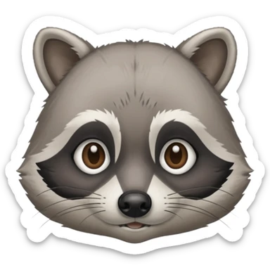 a sick raccoon  sticker