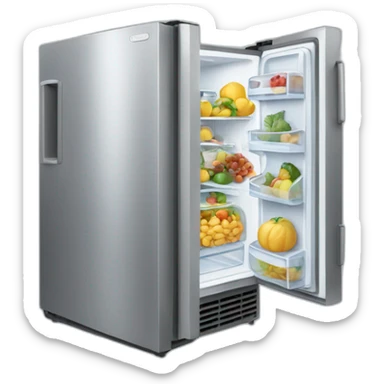 Frigo ouvert vide sticker