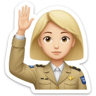 Shinzou wo sasageyo salute pose sticker