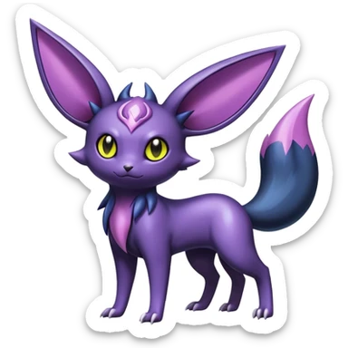 Shiny Dark Noibat-Espeon-Umbreon-Nidorino-fusion-hybrid full body sticker