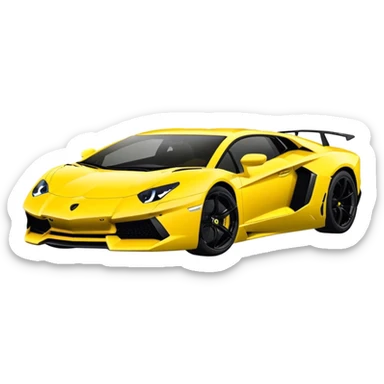 Lamborghini Aventador - Lamborghini (Model Year: 2021) (Iconic colour: Yellow) sticker