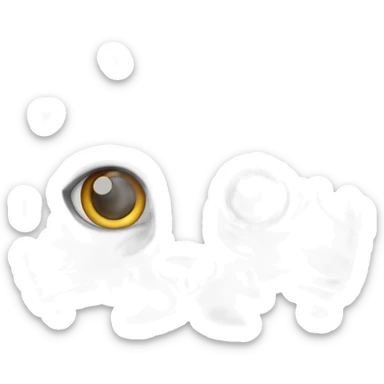 white and grey cat with a grey spot on his chin sticker