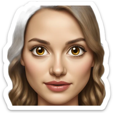 hyper realistic nathalie portman 2010 sticker