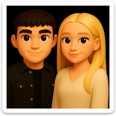 Edit the image to change the shape of the girl's blouse to make it a little looser, while keeping her overall appearance and the 3D emoji style look intact. Maintain the 3D emoji style characteristics in the edit. sticker