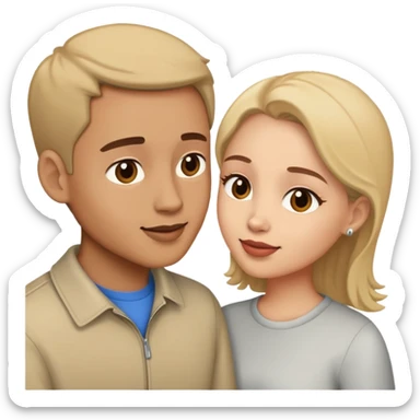 couple talking to one another sticker