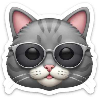 Cat wearing sunglasses new  sticker