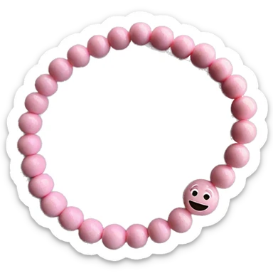 Bracelet pink beads  sticker
