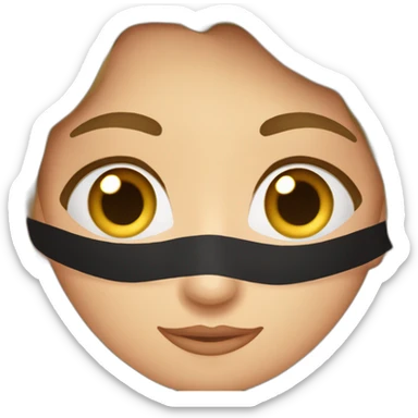Quiero un emoji mujer , ojos rasgados,media edad morena, ojos marrones,pelo ondulado, media melena sticker