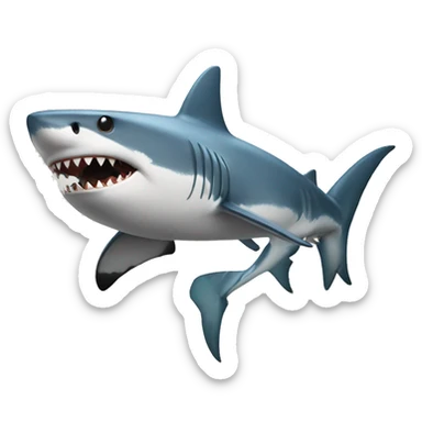 Shark with tiger print and wings sticker