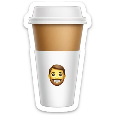 business portrait on a coffee to go cup sticker