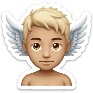 Metade do rosto anjo outra metade demônio igual os do zap sticker