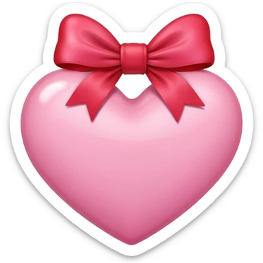 A pink heart with bow sticker
