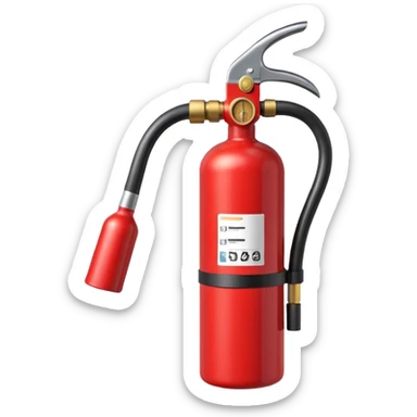 Fire Extinguisher, red with nozzle
 sticker