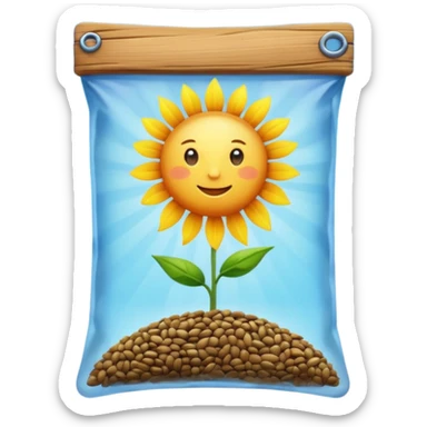 Sunbeam + seed pouch,Sky Gardener. sticker