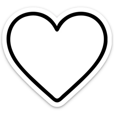 emoji, modern icon style, clean lines, simple shapes, minimal color, heart sticker