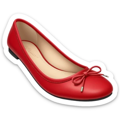 cherry red ballet flats, red flat shoes sticker
