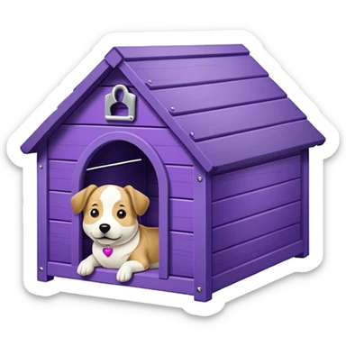 purple dog kennels sticker