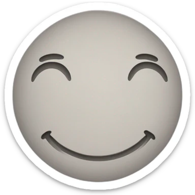 circle smile face with two hands creating a heart on the head sticker