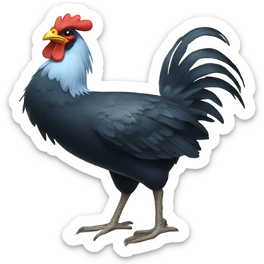 Jungle fowl with a dipper sticker