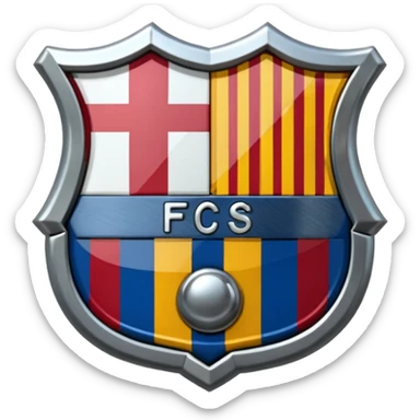 Emoji escudo barcelona realista sticker