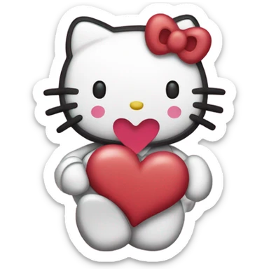 Hello kitty with hearts sticker