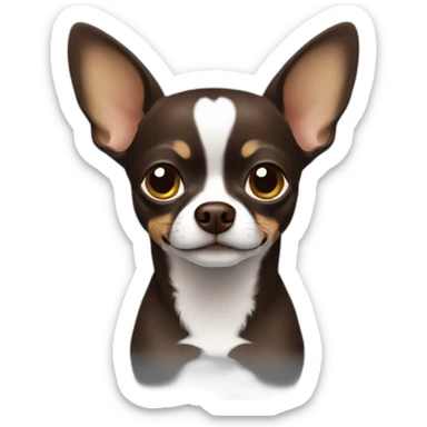 dark brown solid chihuahua sticker
