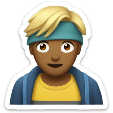 persona viendo un paisaje sticker