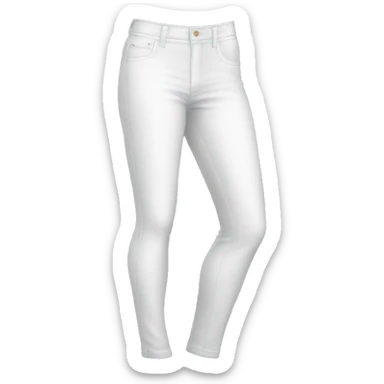 Realistic isolated side view of a pair of white jegging pants with ripe in them. sticker