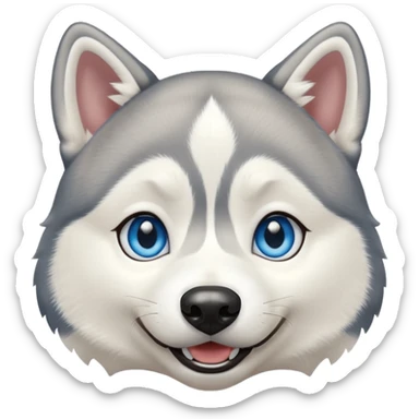 Happy siberian husky sticker